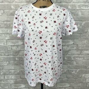 Primark Christmas Print Short Sleeve Tee
